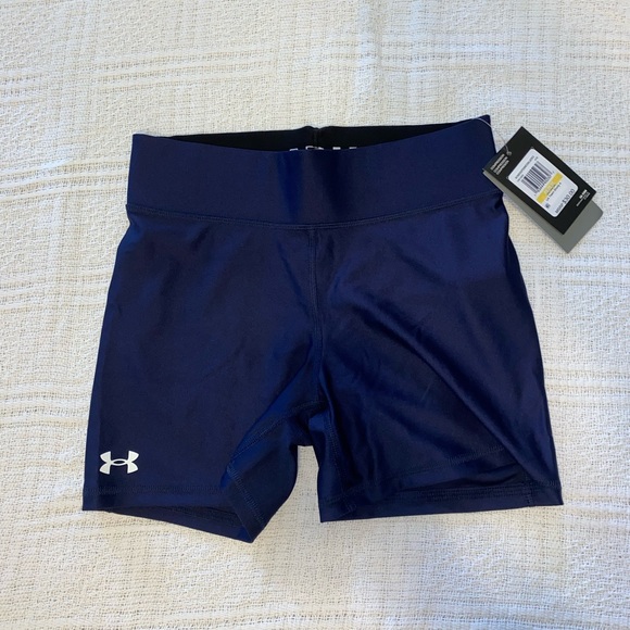 Under Armour Shorts New Under Armour Heatgear Navy Blue Spandex